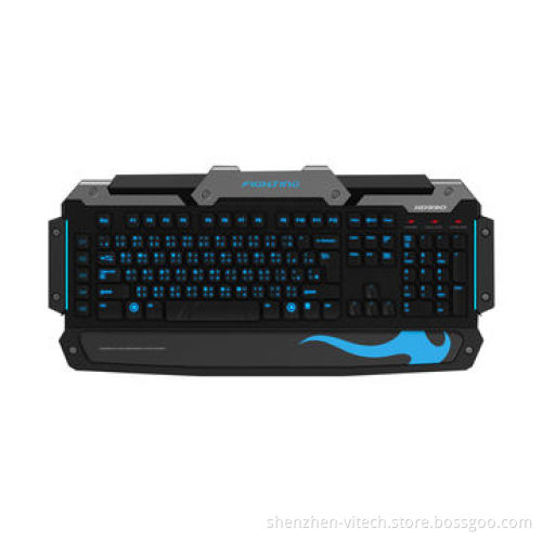 Custom flexible overlay mechanical keyboard with blue color